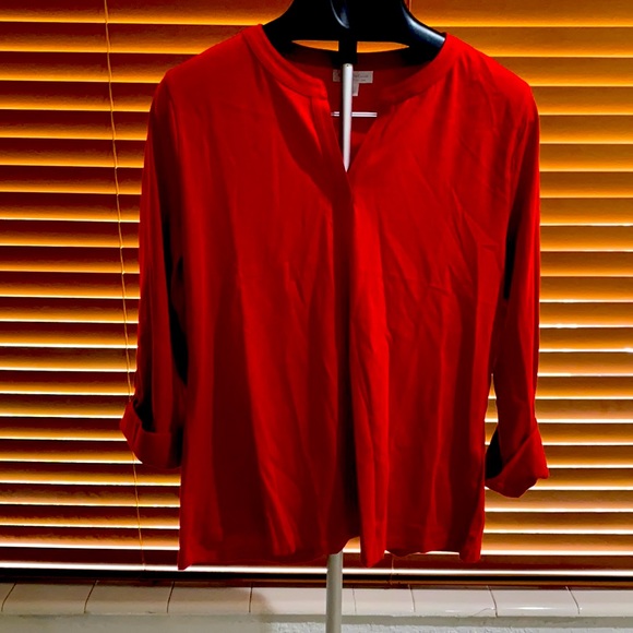 Comfortable and soft 3/4 sleeves red shirt - Picture 1 of 5
